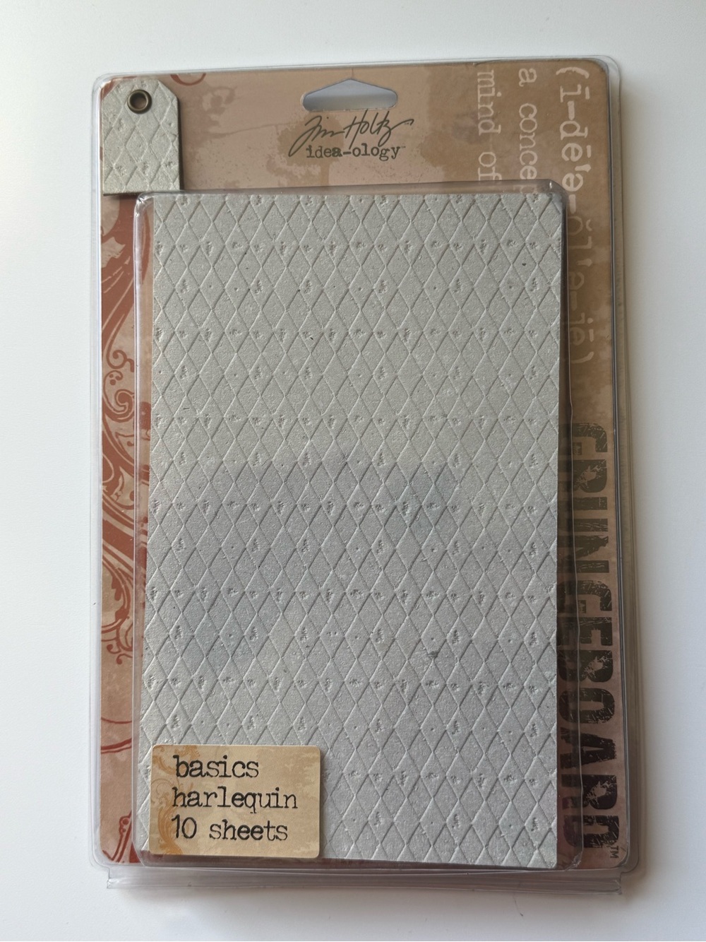Tim Holtz Grungeboard Harlequin Pattern Not Used - 10 Sheets